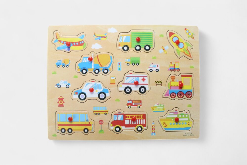 Puzzle de Botón de Transportes y Servicios